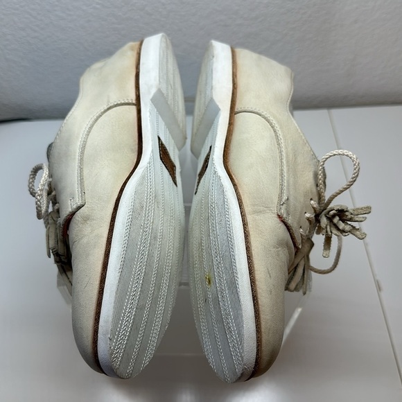 Coach Zinnia Nubuck Leather Tassel Oxford Loafer Light Sand 7 - Picture 5 of 11